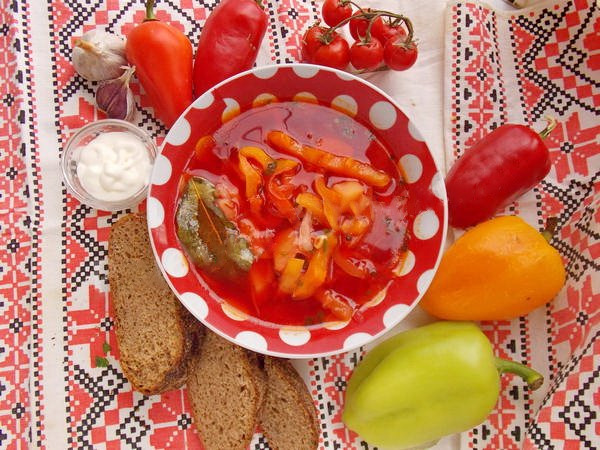 Borsch de pimiento dulce