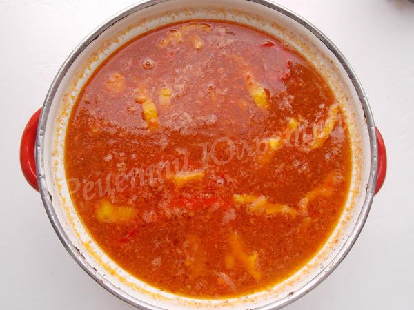 Borsch de pimiento dulce