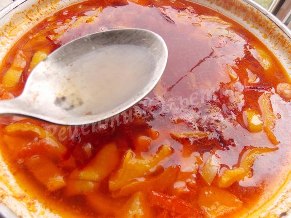 Borsch de pimiento dulce