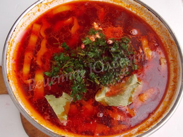 Borsch de pimiento dulce