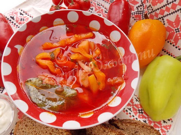 Borsch de pimiento dulce