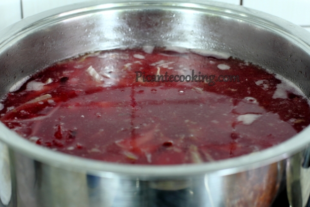 Borsch ucraniano rojo tradicional